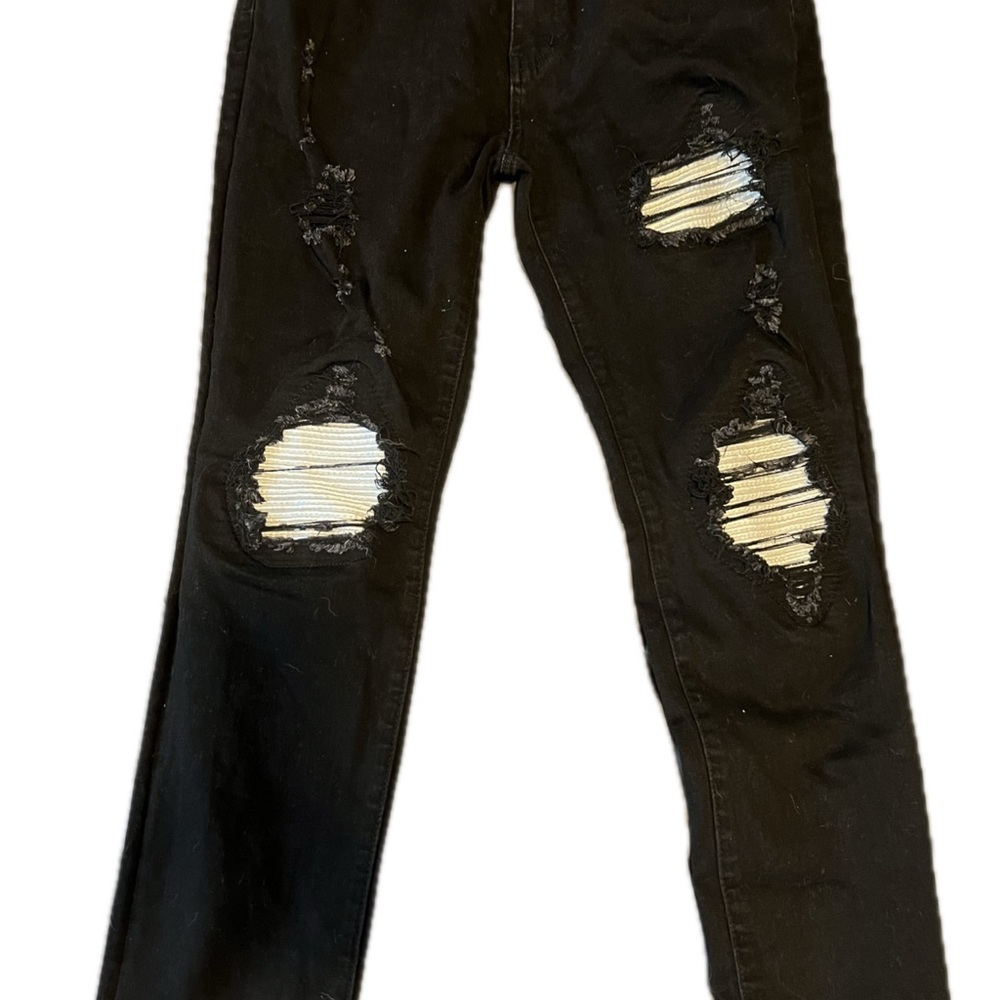 Men's Black Distressed Jeans